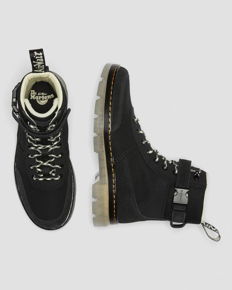 Black Men's Dr Martens Combs Tech Iced Ankle Boots | CA 439HAP